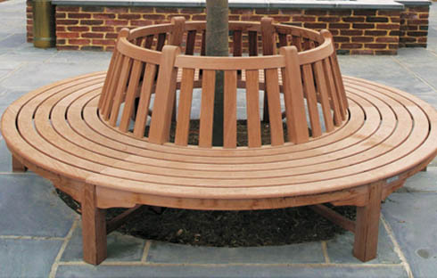 Bộ bàn ghế gỗ hình tròn ngoài trời cao cấp